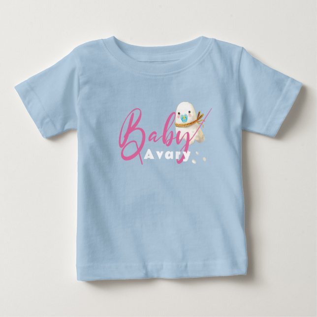 Camiseta Para Bebê Azul, Ghost Pacifier Boo (Frente)