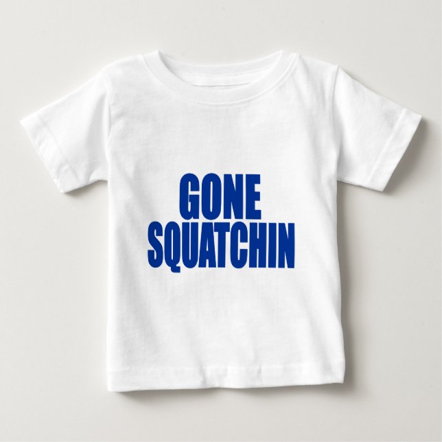 Camiseta Para Bebê Azul IDO original & êxito de vendas do SQUATCHIN (Frente)