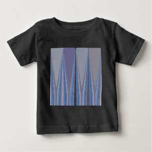 Camiseta Para Bebê Azul, Roxo, Cinza de Arte Chevron