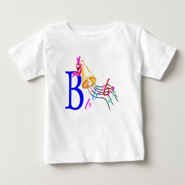 Camiseta Para Bebê B - Coleção Monograma (Frente)