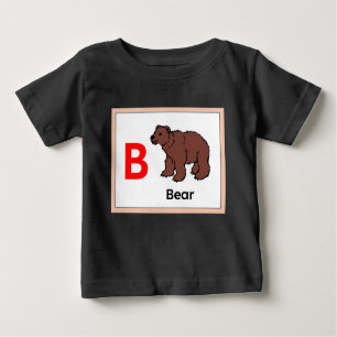 Camiseta Para Bebê B é para Urso