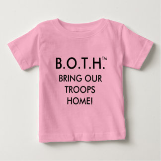 CAMISETA PARA BEBÊ B.O.T.H. (TRAZ NOSSAS TROPAS PARA CASA!)