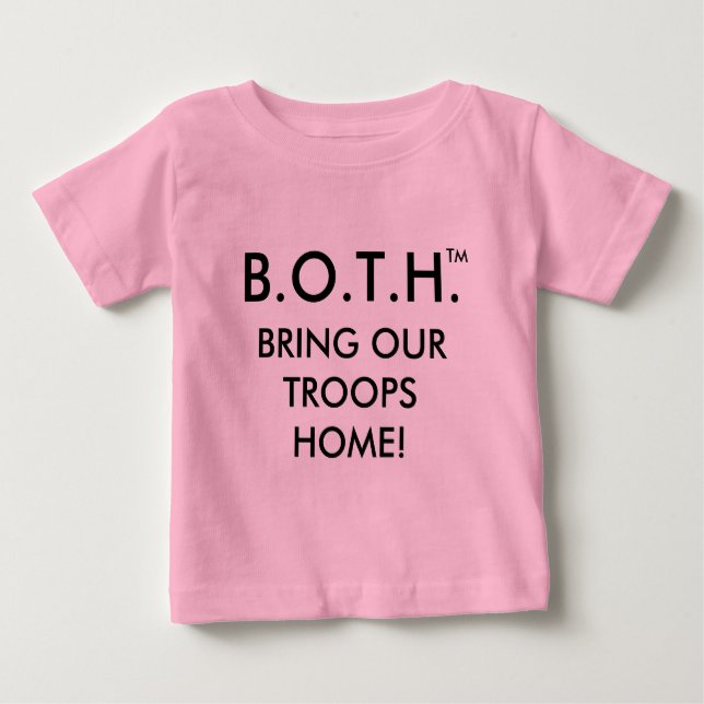 CAMISETA PARA BEBÊ B.O.T.H. (TRAZ NOSSAS TROPAS PARA CASA!) (Frente)