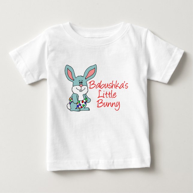 Camiseta Para Bebê Babushka's Little Bunny (Frente)