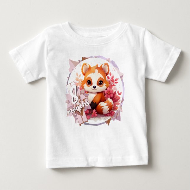 Camiseta Para Bebê Baby - 8 months too (Frente)
