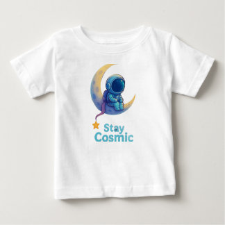 Camiseta Para Bebê Baby Astronaut “Stay Cosmic” T-Shirt – Cute Space 
