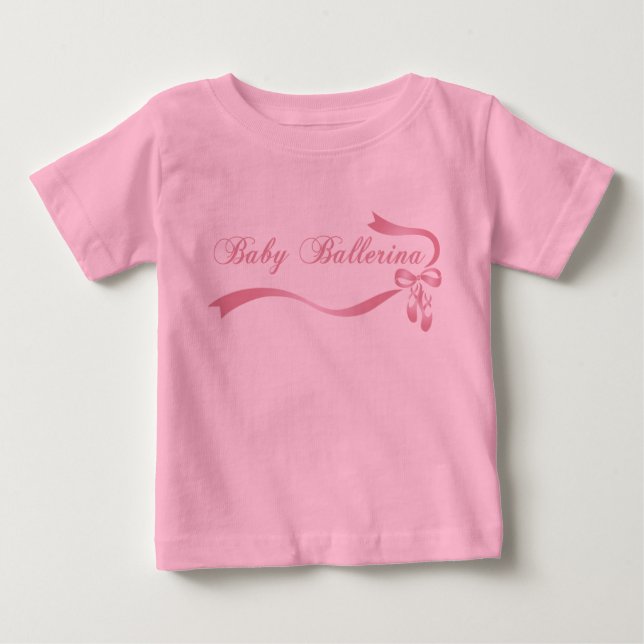Camiseta Para Bebê Baby Ballerina Toddler Ruffle Tee (Frente)