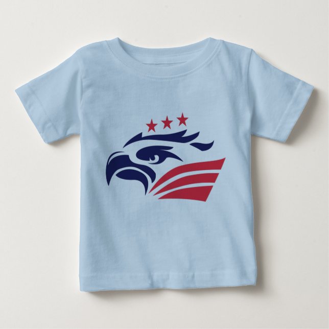 Camiseta Para Bebê Baby Blue 2024 Eletion American Baby T-Shirt (Frente)