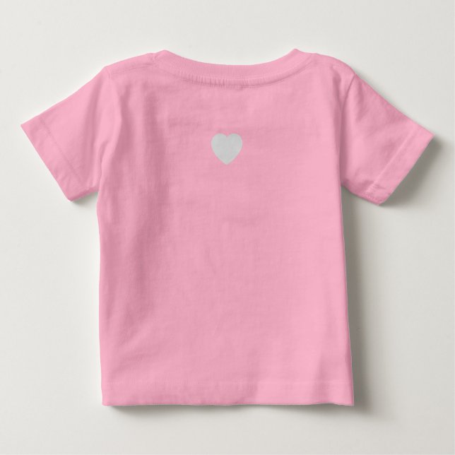 Camiseta Para Bebê Baby bodysuit "pcog" round w/ scripture & heart (Verso)