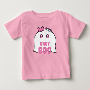 Camiseta Para Bebê Baby Boo Girl Adorável Halloween Família Fantasma