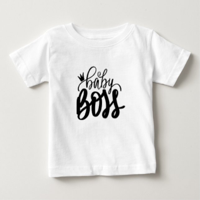 Camiseta Para Bebê Baby Boss (Frente)
