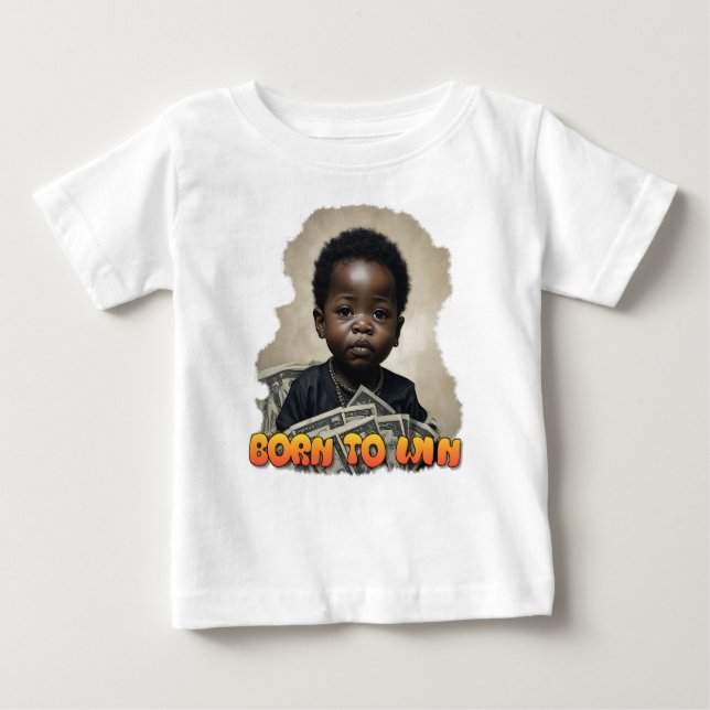 Camiseta Para Bebê Baby Boss Nascer To Win (Frente)