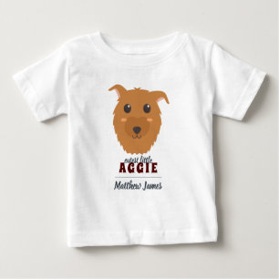 Camiseta Para Bebê Baby Boy Aggie Dog Maroon
