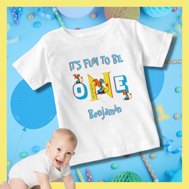 Camiseta Para Bebê Baby Boy Name One Love Dinosaur Cute (Criador carregado)