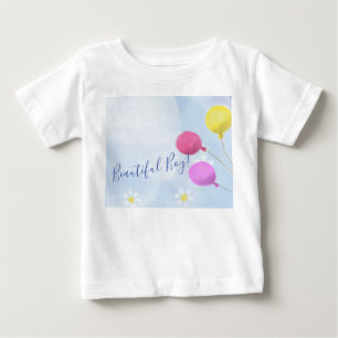 Camiseta Para Bebê Baby Boy Soft Balloons, Doggie T-Shirt