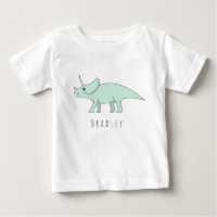 Baby Boy Triceratops Dinossauro com Nome