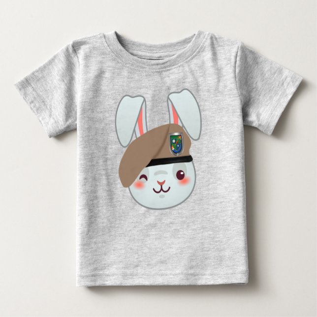 Camiseta Para Bebê Baby Bunny Ranger (Frente)