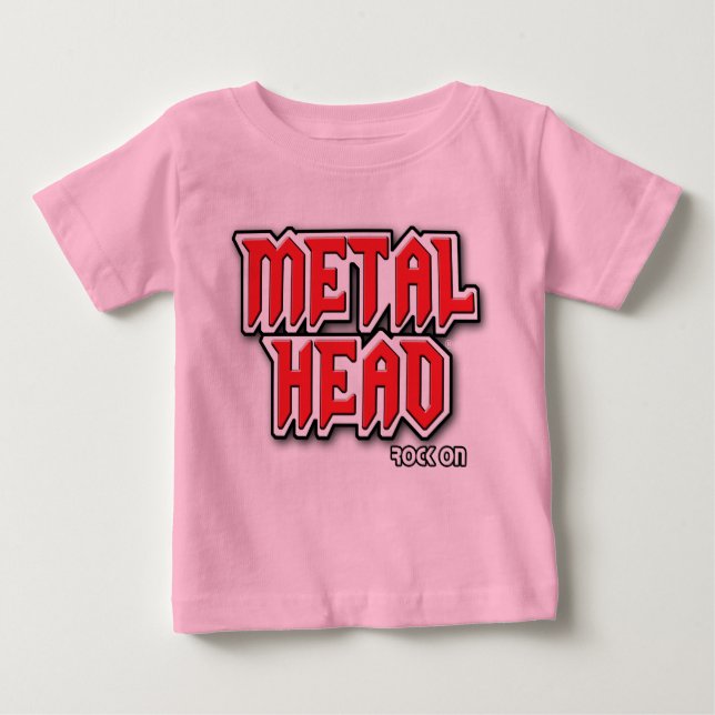 Camiseta Para Bebê BABY - Cabeça de metal (Frente)