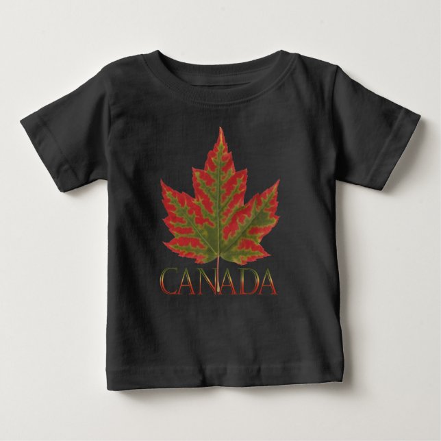 Camiseta Para Bebê Baby Canada Souvenir Creeper Organic Canada Shirt (Frente)