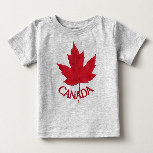 Camiseta Para Bebê Baby Canada Souvenir Creeper Organic Canada Shirt (Frente)
