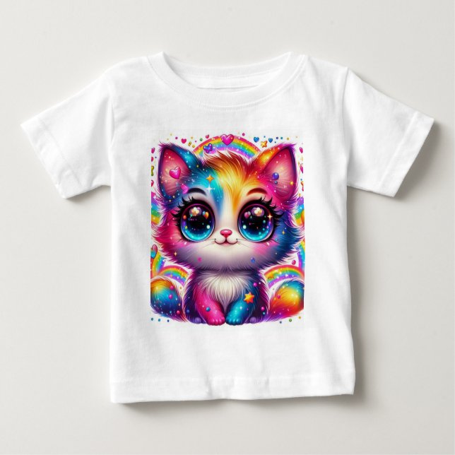 Camiseta Para Bebê Baby Cat (Frente)