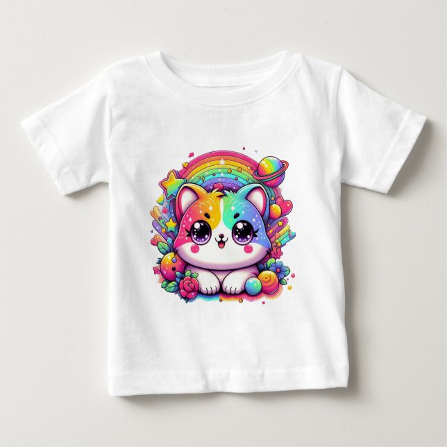 Camiseta Para Bebê Baby Cat 4 (Frente)