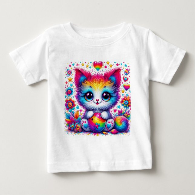 Camiseta Para Bebê Baby Cat 7 (Frente)