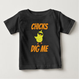 Camiseta Para Bebê Baby Chicks Dig Me