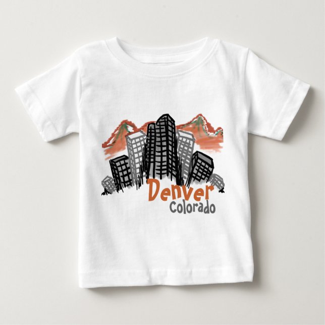 Camiseta Para Bebê Baby Denver Colorado (Frente)