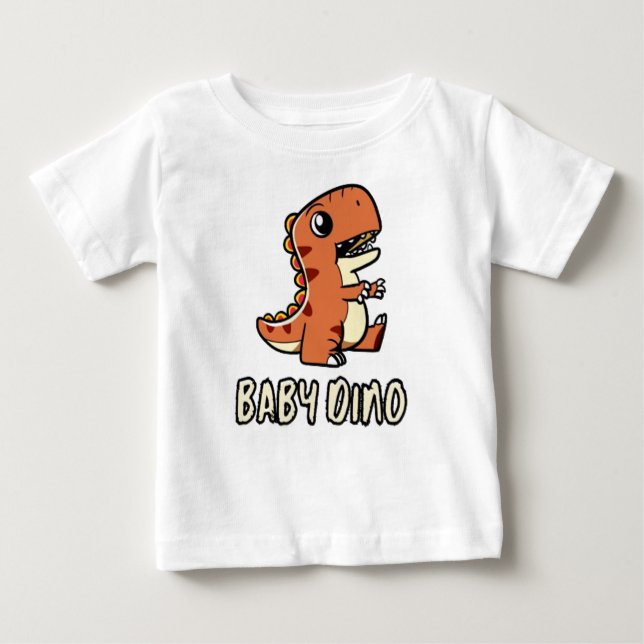 Camiseta Para Bebê Baby Dino (Frente)