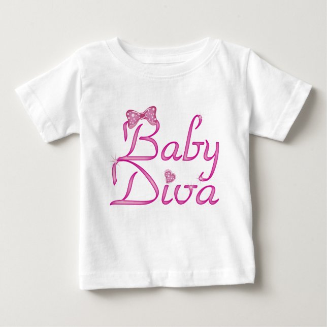 Camiseta Para Bebê Baby Diva (Frente)