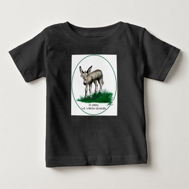 Camiseta Para Bebê Baby Donkey (Frente)