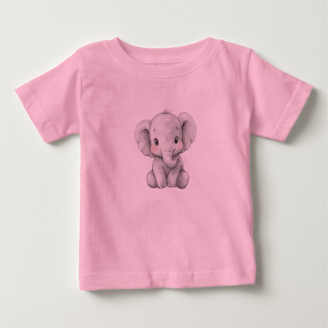 Camiseta Para Bebê baby elephant (Frente)