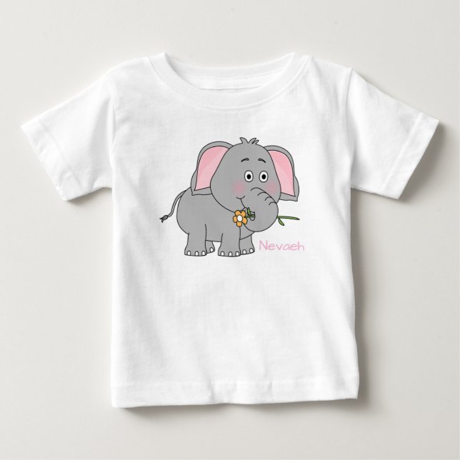 Camiseta Para Bebê Baby Elephant (Frente)
