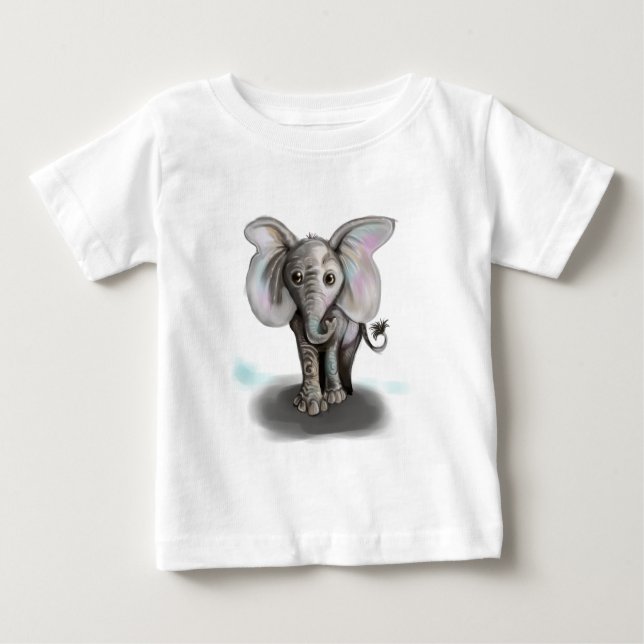Camiseta Para Bebê Baby Elephant (Frente)