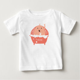 Camiseta Para Bebê Baby Elephant Bathing T-Shirt