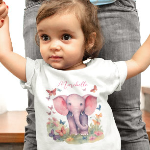 Camiseta Para Bebê Baby Elephant Girl