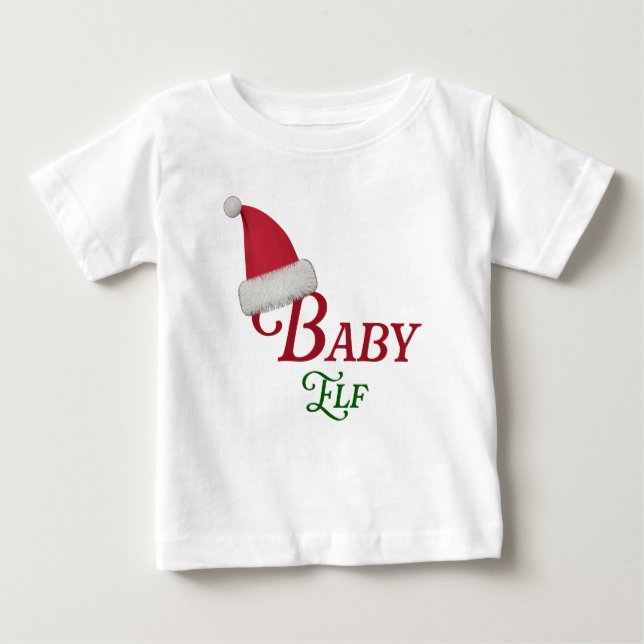 Camiseta Para Bebê Baby Elf Christmas Theme (Frente)