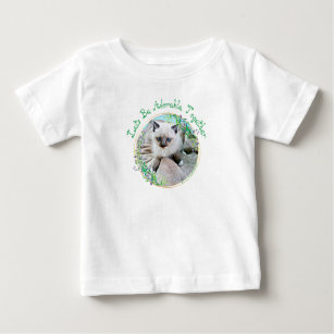 Camiseta Para Bebê Baby Feral Stray Kitten Cat Siamese Snowshoe  Baby