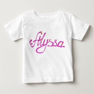 Camiseta Para Bebê Baby Fine Jersey T-Shirt Alyssa name