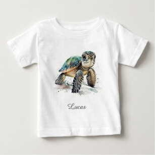 Camiseta Para Bebê Baby Fine Jersey T Shirt Sea Turtle