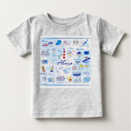 Camiseta Para Bebê Baby Fine Jersey T Shirt - "The ABC's of Hope town