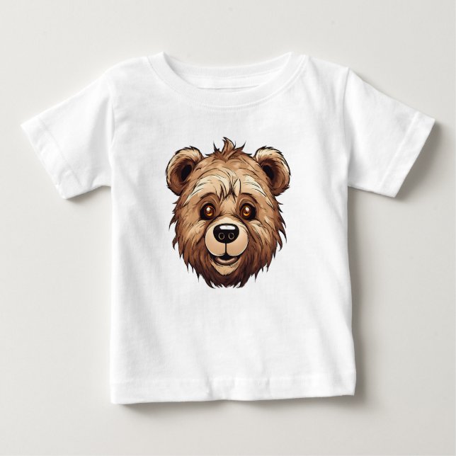 Camiseta Para Bebê Baby Fine Jersey Teddy Bear T-Shirt (Frente)
