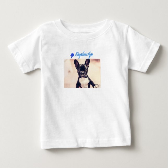 Camiseta Para Bebê baby French Bulldog T-Shirt French Bulldog (Frente)