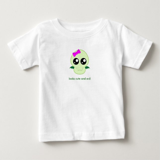 Camiseta Para Bebê Baby Girl Cthulhu (Frente)