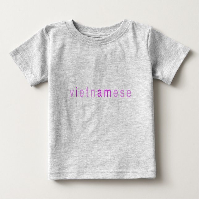 Camiseta Para Bebê Baby Girl "I am Vietnamese" (Frente)