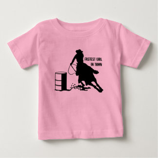 Camiseta Para Bebê Baby Girl Tu Cowgirl Barrel Racer