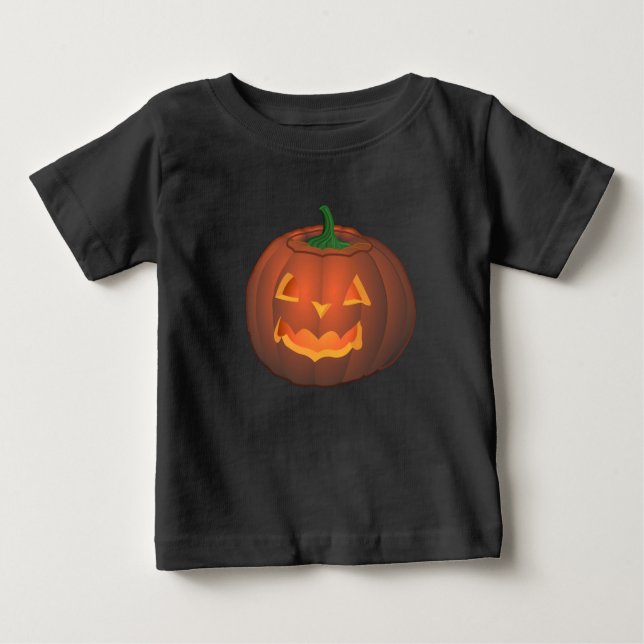 Camiseta Para Bebê Baby Halloween Shirt Baby Pumpkin Costume Shirts (Frente)