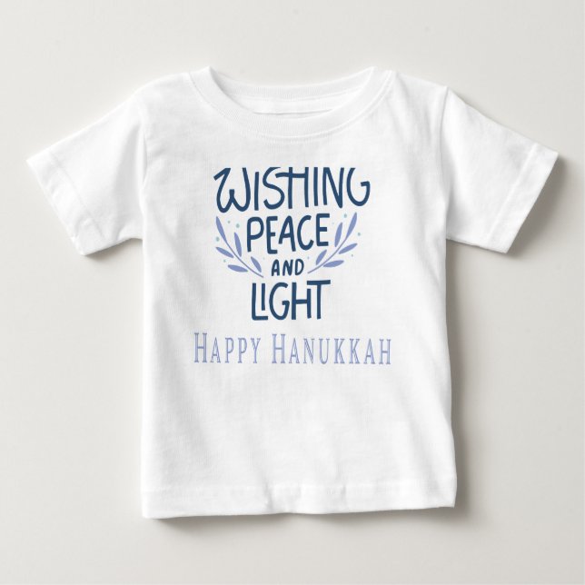 Camiseta Para Bebê Baby Hanukkah shirt (Frente)
