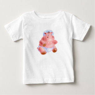Camiseta Para Bebê Baby Hippo